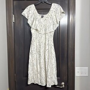 Chelsea &‎ Theodore Off The Shoulders Paint Splatter Print Dress size XL
